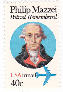 1980  Philip Mazzei Single 40c Airmail Postage Stamp  - Sc# C98 -  MNH,OG