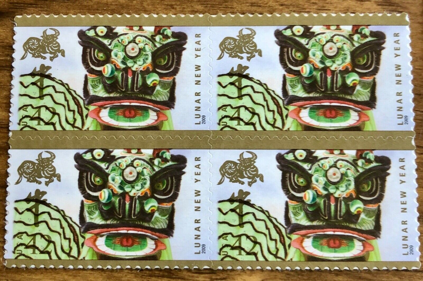 2009 USA - Lunar New Year Block of 4 42c Scott 4375 - MNH - DM125