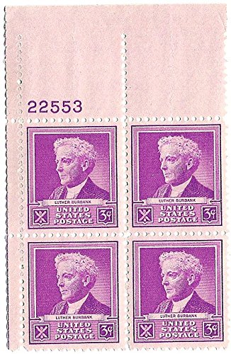 1940 Luther Burbank Plate Block Of 4 3c Postage Stamps - Scott 876 - , MNH, OG