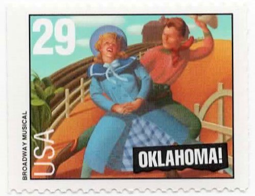 1993 Oklahoma!  Musical Single 29c Postage Stamp  - Scott 2722 -  MNH,OG