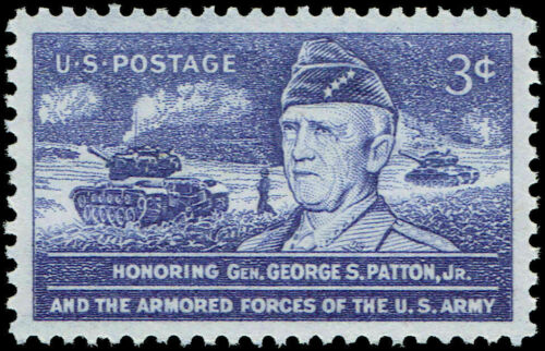 1953 General George Patton Single 3c Postage Stamp - MNH, OG - Sc# 1026a