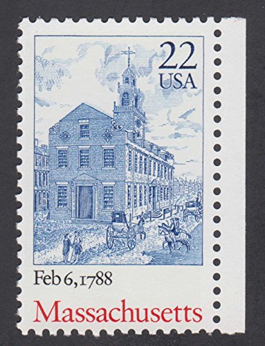 1987 Massachusetts Statehood Bicentennial  Single 22c Postage Stamp  - Scott 2341 -  MNH,OG