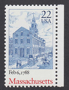 1987 Massachusetts Statehood Bicentennial  Single 22c Postage Stamp  - Sc# 2341 -  MNH,OG