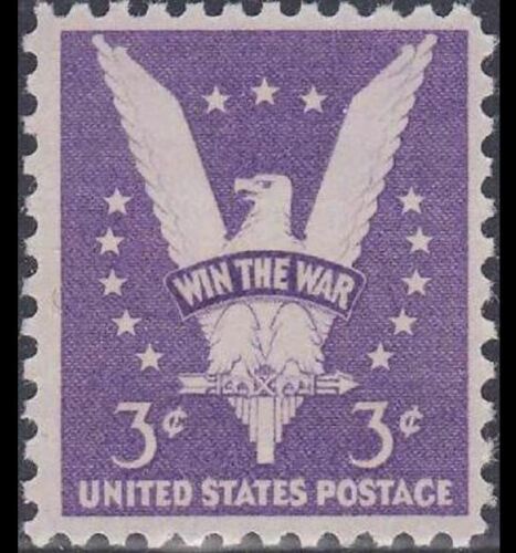 1942 Win The War Victory Single 3c Postage Stamp - MNH, OG - Scott 905