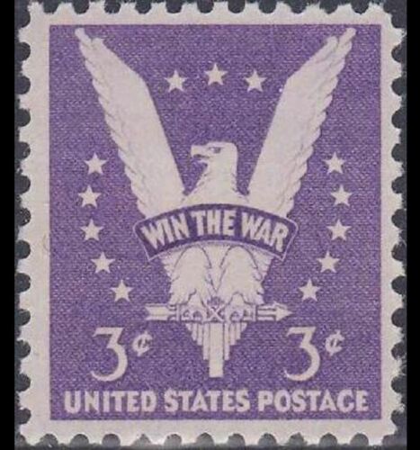 1942 Win The War Victory Single 3c Postage Stamp - MNH, OG - Sc# 905