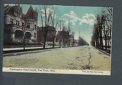 VEGAS - Posted 1909 Van Wert, OH - Washington Street South - FE466