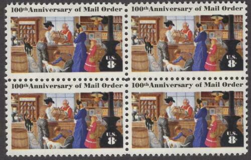 1972 100th Anniversary Of Mail Order Block of 4 Postage Stamps - MNH, OG - Sc# 1468