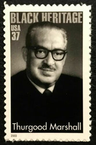 2003 Thurgood Marshall Single 37c Postage Stamp - Sc# 3746 - MNH, OG - DC120a