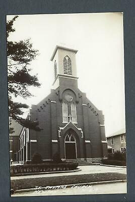 VEGAS - Vintage Newton, IL - St Thomas Church RPPC Real Photo Postcard - FE425