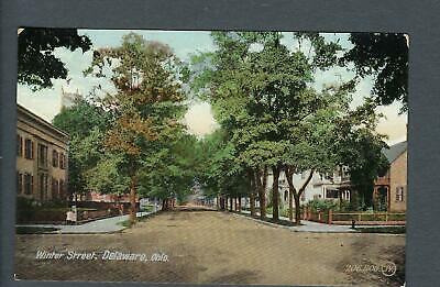 VEGAS - Early 1900s Delaware, OH - Winter Street - Dirt Street - FE465