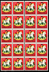 1978 Christmas Card Stamps/Stickers - Rocking Hobby Horse Set of 20 15c Postage Stamps - Great stickers! - Sc#1769