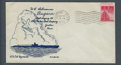 VEGAS - 1943 Submarine USS Bugara Keel Laid Spader Cover - Groton - FH186