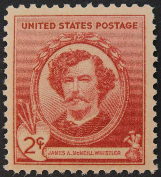 1940 James McNeill Whistler Single 2c Postage Stamp -  Scott 885 - MNH,OG  CX449b