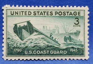 1945 US Coast Guard Single 3c Postage Stamp - MNH, OG - Sc# 936