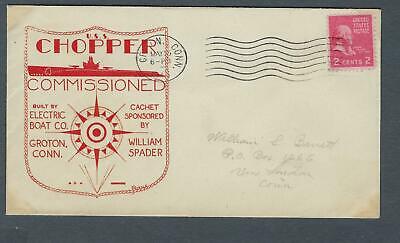VEGAS - 1945 Submarine USS Chopper Commission Spader Cover - Groton - FH151