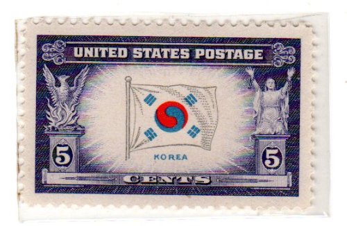 1943 Flag of Korea Single 5c Postage Stamp - Sc#921 -  MNH,OG