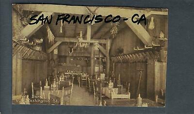 VEGAS - Vintage Bonini's Barn Lunch San Francisco Postcard - Trimmed Read- FK169
