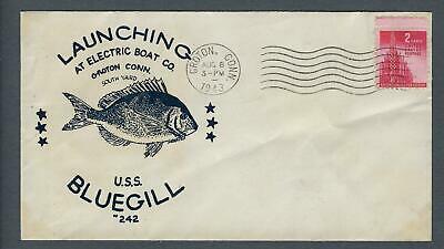 VEGAS - 1943 Submarine USS Bluegill Launch Cover - Groton, CT - FJ223