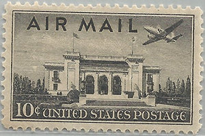 USA 1947 Pan-American Building Single10c Air Mail Postage Stamp  - Sc# C34 -   MNH,OG