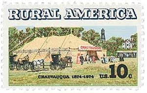 1974 Chautauqua Tent Rural America Single 10c Postage Stamp - Sc# 1505 -  MNH,OG