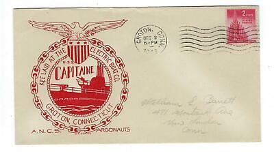 VEGAS - 1943 Submarine USS Capitaine Keel Laid Cover - Groton, CT - FF123