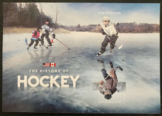 2017 History Of Ice Hockey Pair Of "Forever" Postage Stamps Souvenir Sheet - MNH, OG - Scott 5253c