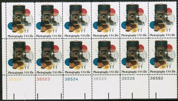 1978 Photography Plate Block Of 12 15c Postage Stamps - Sc# 1758 - MNH, OG - CT79b