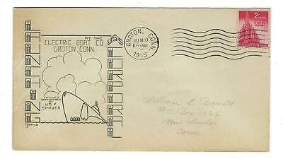 VEGAS - 1945 Submarine USS Corporal Spader Launch Cover - Groton, CT - FF186