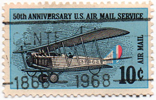 1968 Curtiss Jenny Plane Single 10c Airmail Postage Stamp  - Sc# C74 -  MNH,OG
