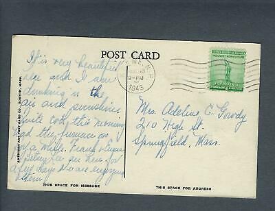 VEGAS - Posted 1943 Keene, NH - "The Common" Postcard - FE455
