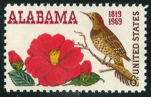 1969 Alabama Statehood Single 6c Postage Stamp- MNH, OG - Scott 1375 - DS180b
