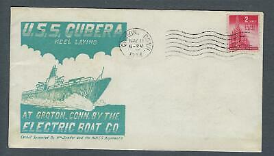 VEGAS - 1944 Submarine USS Cubera Keel Laid Spader Cover - Groton - FH138