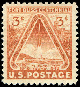 1948 Fort Bliss Centennial Single 3c Postage Stamp - MNH, OG - Sc# 976