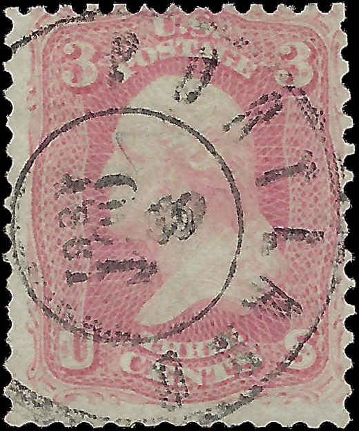 VEGAS - 1861-62 - Scott64 Pink - With 2017 PSE Cert -Portland Date Cancel