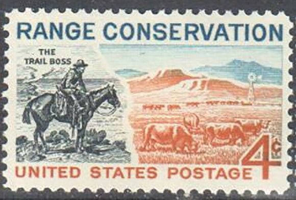 1961 Range Conservation Single 4c Postage Stamp - MNH, OG - Scott# 1176 - CX898