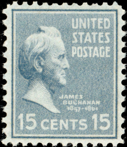 1938 President James Buchanan Single 15c  Postage Stamp -  Scott 820 - MNH,OG