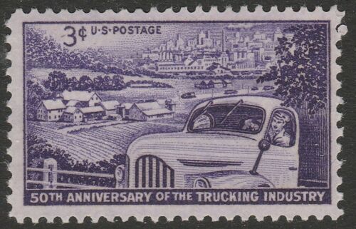 1953 Anniversary Of Trucking Industry Single 3c Postage Stamp - MNH, OG - Scott 1025