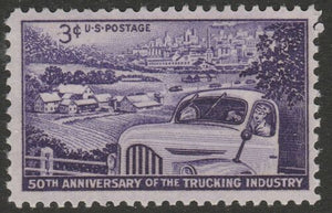 1953 Anniversary Of Trucking Industry Single 3c Postage Stamp - MNH, OG - Sc# 1025