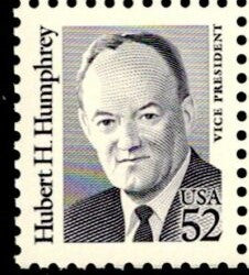 1991 Hubert Humphrey Single 52c Postage Stamp - MNH, OG - Sc# 2189