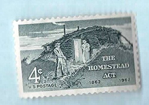 1962 The Homestead Act Single 4c Postage Stamp  - Scott 1198 -  MNH,OG