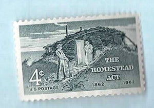 1962 The Homestead Act Single 4c Postage Stamp  - Sc# 1198 -  MNH,OG