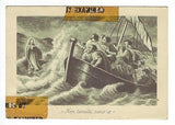 1943 WW2 Facist Italy Military Postcard - With US Military Censor Tape (NN131)