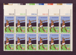 1979 Olympics Decathlon Plate Block of 12 10c Postage Stamps - MNH, OG - Sc# 1790