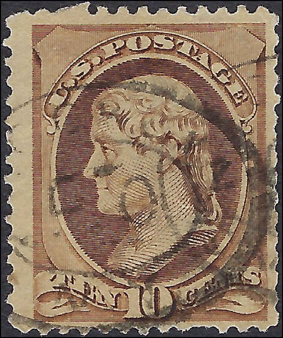 VEGAS - 1879 10c Jefferson - Scott187 - Some Short Or Bent Perfs