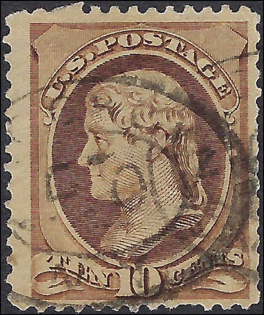VEGAS - 1879 10c Jefferson - Scott187 - Some Short Or Bent Perfs