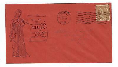 VEGAS - 1942 Submarine USS Angler Keel Laid Cover - Groton, CT - FF127