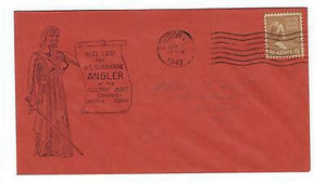 VEGAS - 1942 Submarine USS Angler Keel Laid Cover - Groton, CT - FF127
