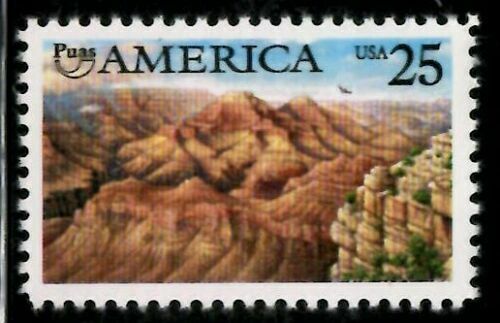 1990 Puas Grand Canyon Pre-Columbian America Single 25c Postage Stamp - Sc# 2512 - MNH - CW437b