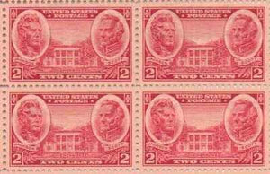 1936 Andrew Jackson & Winfield Scott Block of 4 2c Postage Stamps  - Sc# 786 - Sc#786 - MNH,OH