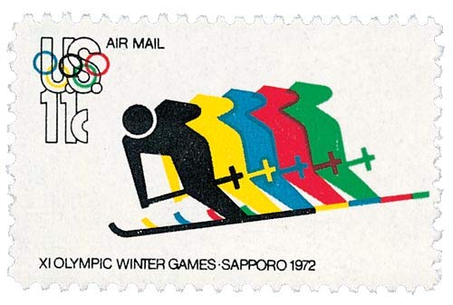 1972 Olympic Games Single 11c Air Mail Postage Stamp  -  Sc# C85 -  MNH,OG